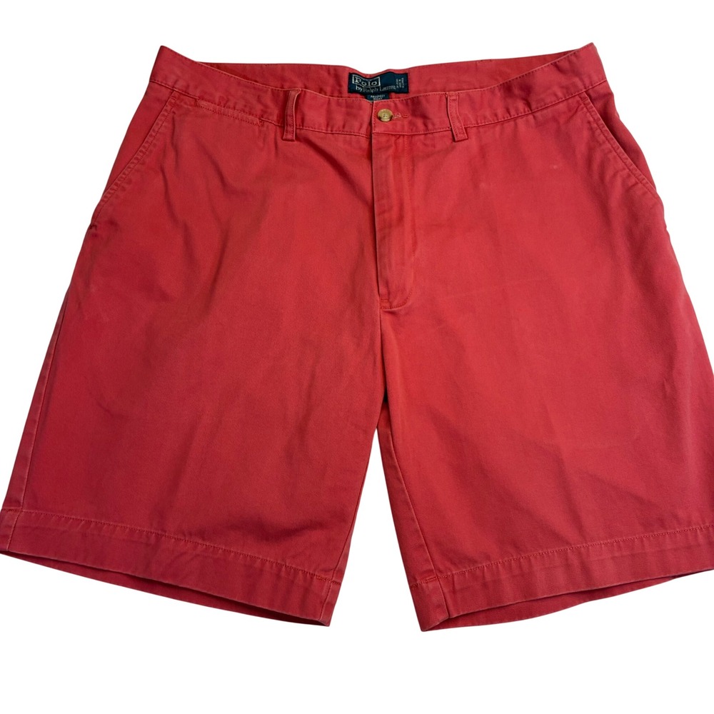 Polo Ralph Lauren Prospect Shorts Mens 38 Red Cotton Twill Classic Fit Chino